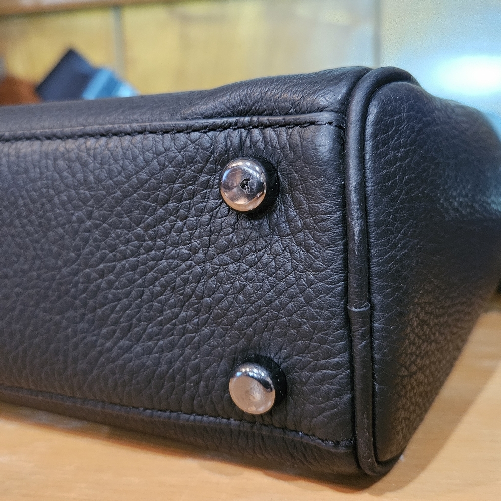 Authentic COACH Graham Structured Briefcase – Black Pebble Leather (Laptop Bag) - Picture 7 of 16